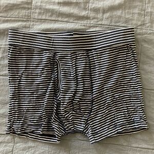 2 Jockey Men’s Modal Trunks Size Small Blue & White Stripped + Green